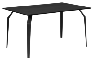Černý dubový jídelní stůl MICADONI SONO 140 x 90 cm