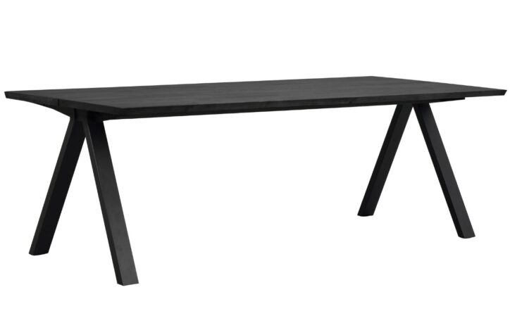 Černý dubový jídelní stůl ROWICO CARRADALE 220 x 100 cm