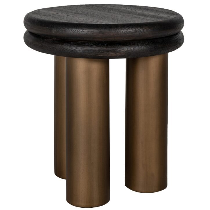 Černý dubový odkládací stolek Richmond Macaron 50 cm