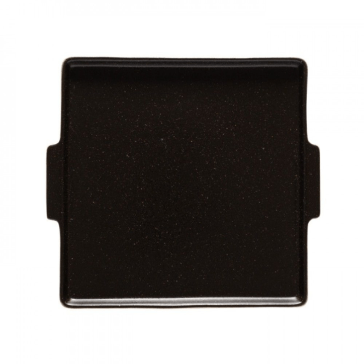 Černý kameninový hranatý talíř COSTA NOVA NÓTOS 26 cm