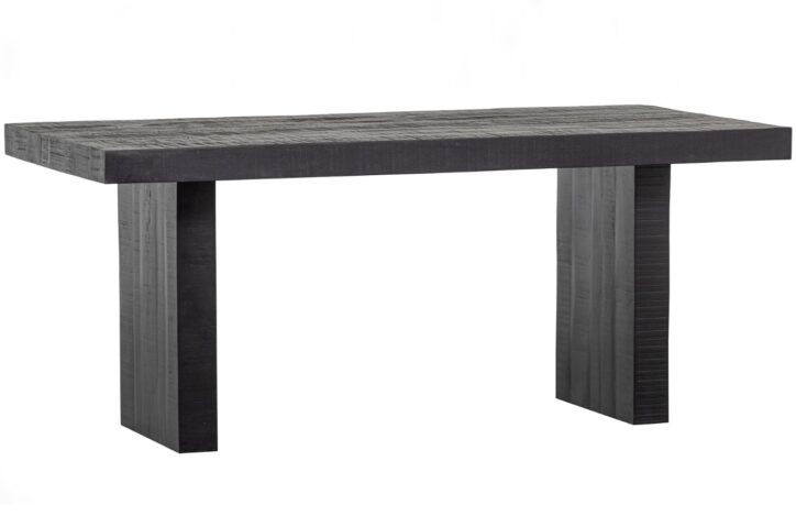 Hoorns Černý masivní mangový jídelní stůl Kalbon 180 x 90 cm