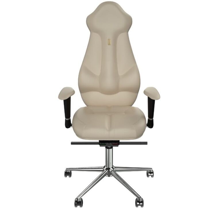 Kulik System Béžová koženková kancelářská židle Imperial
