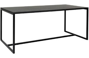 Matně černý dřevěný jídelní stůl Tenzo Lipp 180 x 90 cm