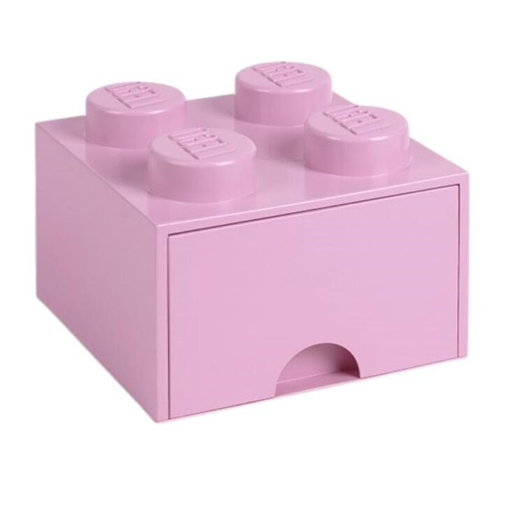 Růžový úložný box LEGO® Storage 25 x 25 cm