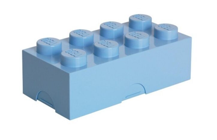 Světle modrý box na svačinu LEGO® Lunch 20 x 10 cm