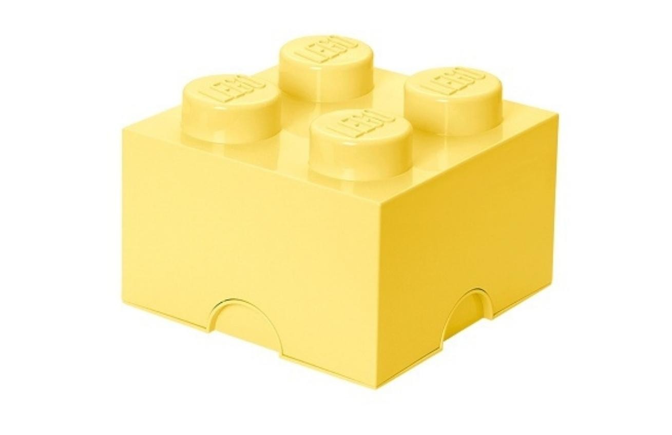 Světle žlutý úložný box LEGO® Smart 25 x 25 cm