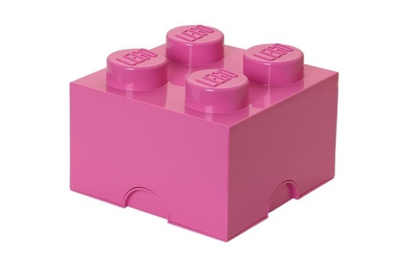 Tmavě růžový úložný box LEGO® Smart 25 x 25 cm