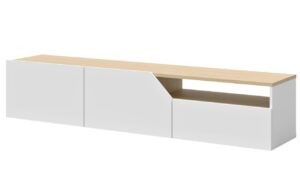 Bílý dubový TV stolek TEMAHOME VERONE 180 x 38 cm