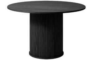 Černý dubový jídelní stůl Unique Furniture Nola 120 cm