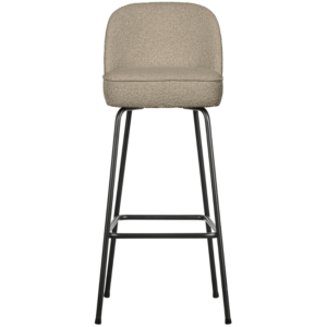 Hoorns Béžová čalouněná bouclé barová židle Tergi 80 cm