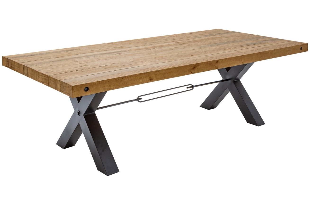 Moebel Living Masivní borovicový jídelní stůl Hogan 240 x 100 cm
