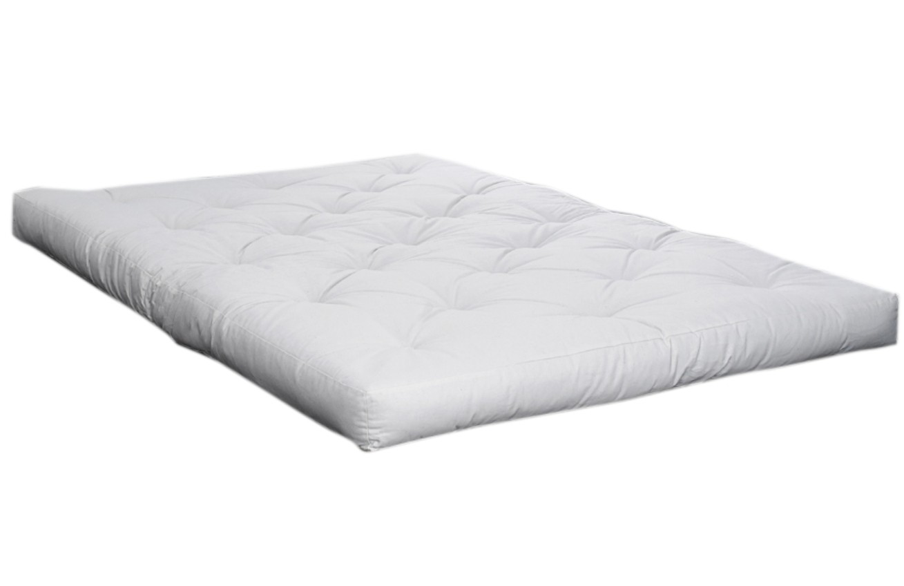 Středně tvrdá bílá futonová matrace Karup Design Coco 160 x 200 cm