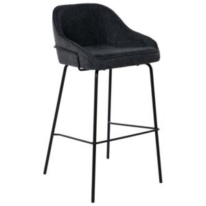 Tmavě šedá čalouněná barová židle Somcasa Louis 76