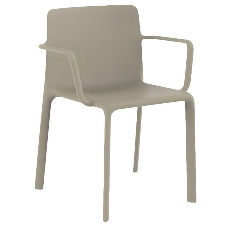 VONDOM Béžová plastová jídelní židle KES s područkami