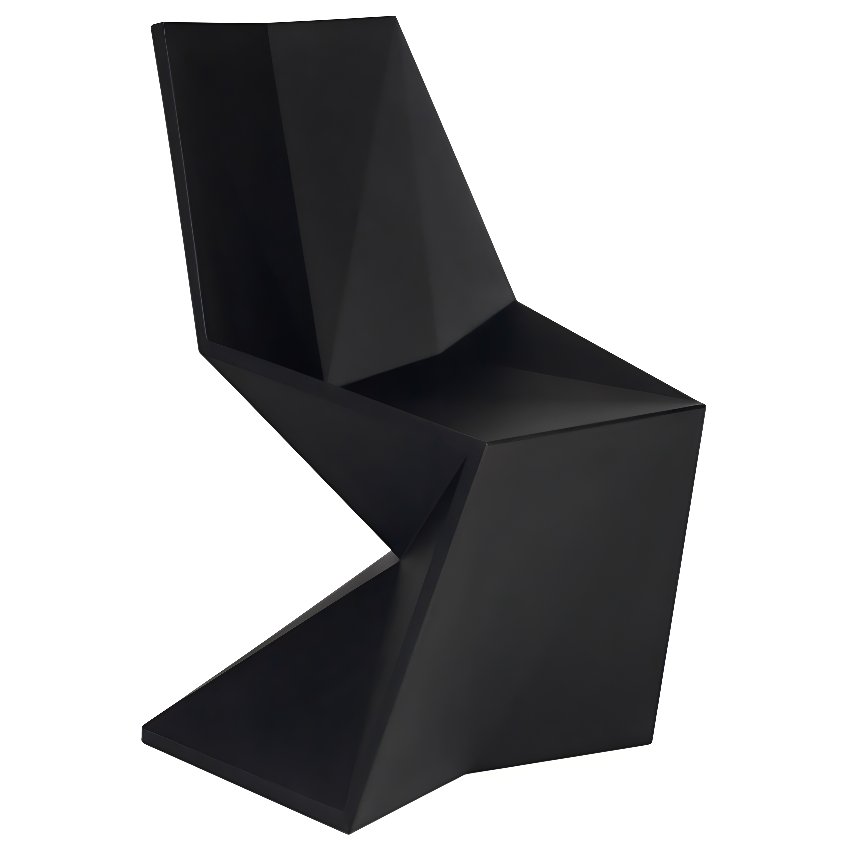 VONDOM Černá plastová jídelní židle VERTEX