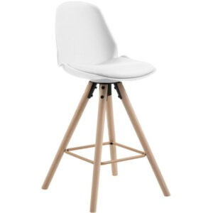 Bílá plastová barová židle Hannah 63 cm