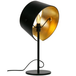 Černá kovová stolní lampa Loma