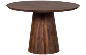 Hoorns Hnědý dřevěný kulatý jídelní stůl Timi 130 cm